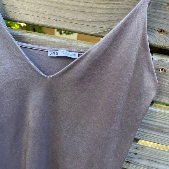 ZARA silver slip dress - Picture 3 of 3